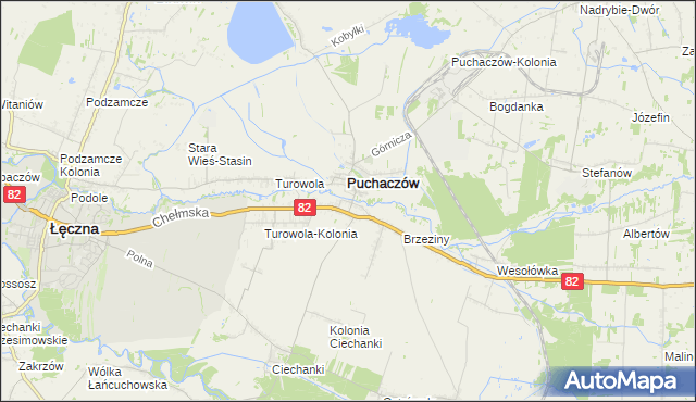 mapa Stara Wieś gmina Puchaczów, Stara Wieś gmina Puchaczów na mapie Targeo