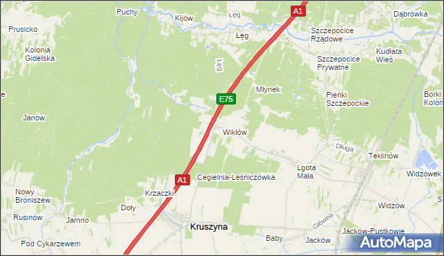 mapa Wikłów, Wikłów na mapie Targeo