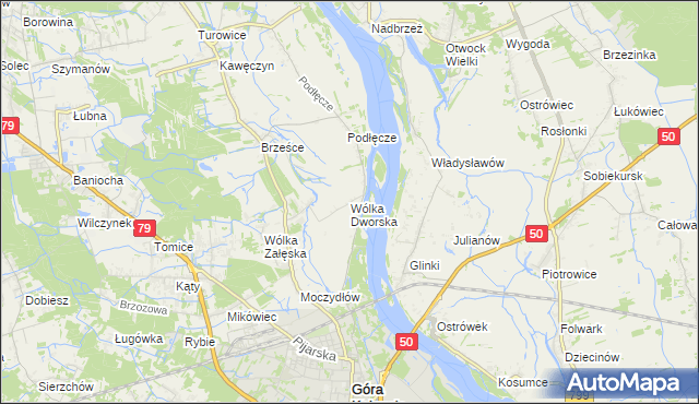 mapa Wólka Dworska, Wólka Dworska na mapie Targeo