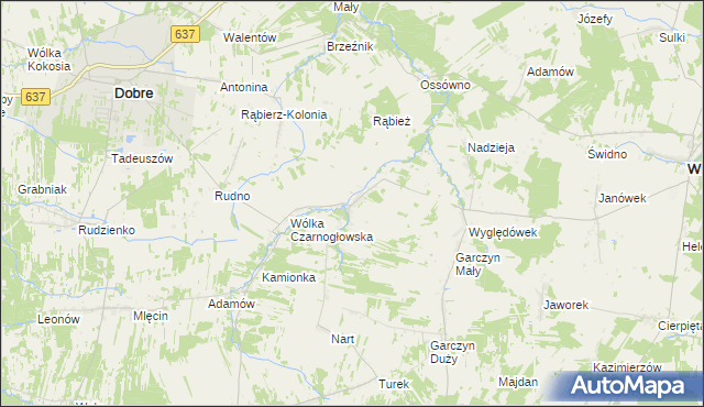 mapa Czarnogłów, Czarnogłów na mapie Targeo