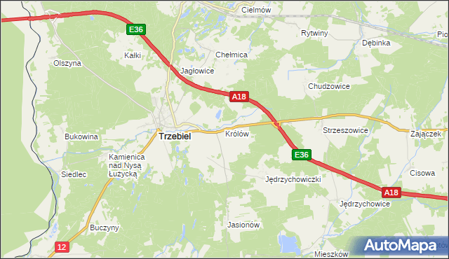 mapa Królów, Królów na mapie Targeo