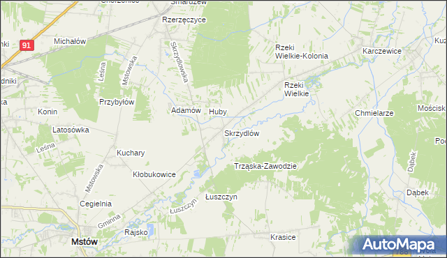 mapa Skrzydlów, Skrzydlów na mapie Targeo