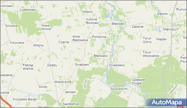 mapa Błędówko, Błędówko na mapie Targeo