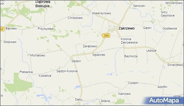 mapa Sędzinek, Sędzinek na mapie Targeo