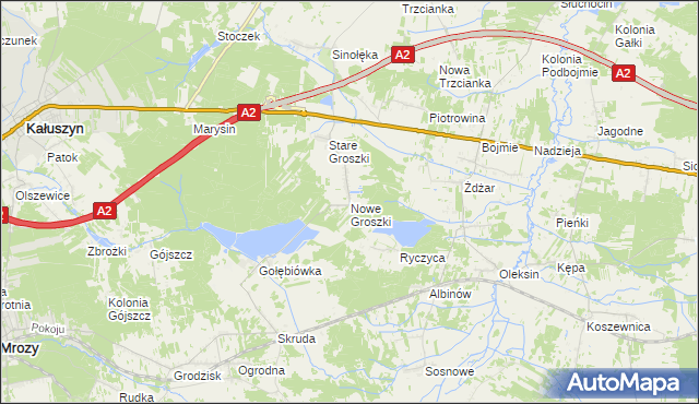 mapa Nowe Groszki, Nowe Groszki na mapie Targeo