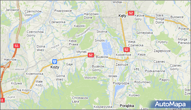 mapa Bujaków, Bujaków na mapie Targeo