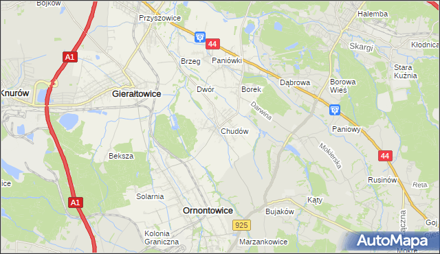 mapa Chudów, Chudów na mapie Targeo