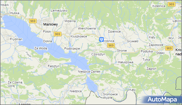 mapa Czorsztyn, Czorsztyn na mapie Targeo