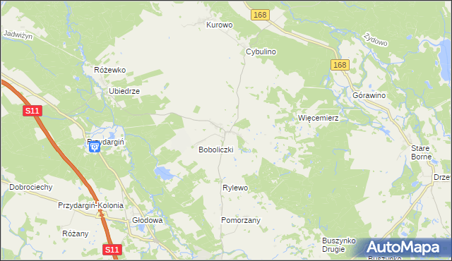 mapa Gozd, Gozd na mapie Targeo