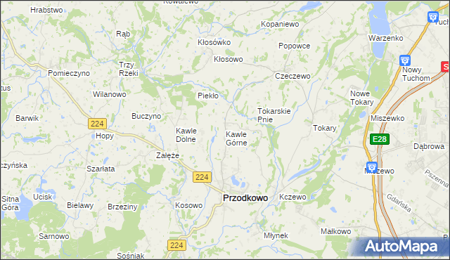 mapa Kawle Górne, Kawle Górne na mapie Targeo