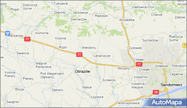 mapa Lenarczyce, Lenarczyce na mapie Targeo