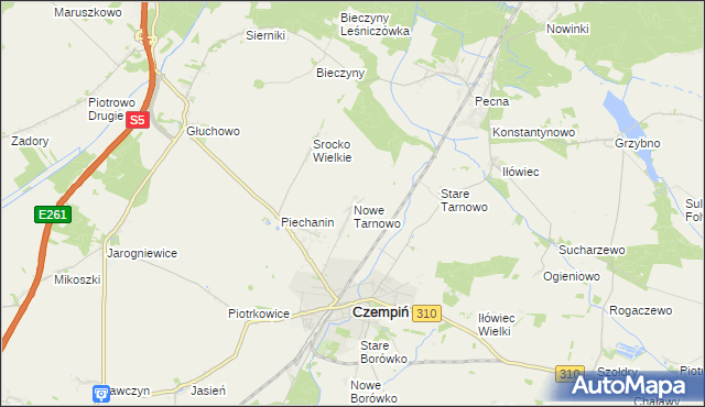 mapa Nowe Tarnowo, Nowe Tarnowo na mapie Targeo