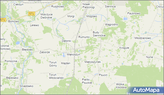 mapa Studzianki gmina Nasielsk, Studzianki gmina Nasielsk na mapie Targeo