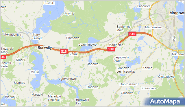 mapa Nowe Bagienice, Nowe Bagienice na mapie Targeo