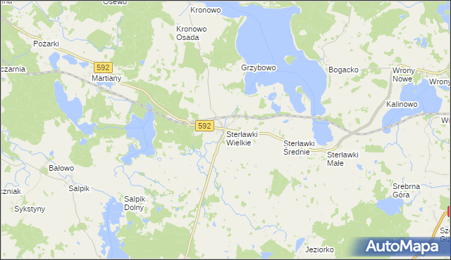 mapa Sterławki Wielkie, Sterławki Wielkie na mapie Targeo