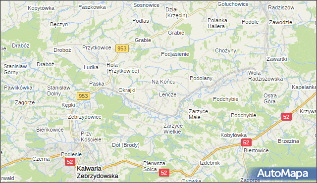 mapa Leńcze, Leńcze na mapie Targeo