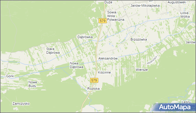 mapa Aleksandrów gmina Czosnów, Aleksandrów gmina Czosnów na mapie Targeo