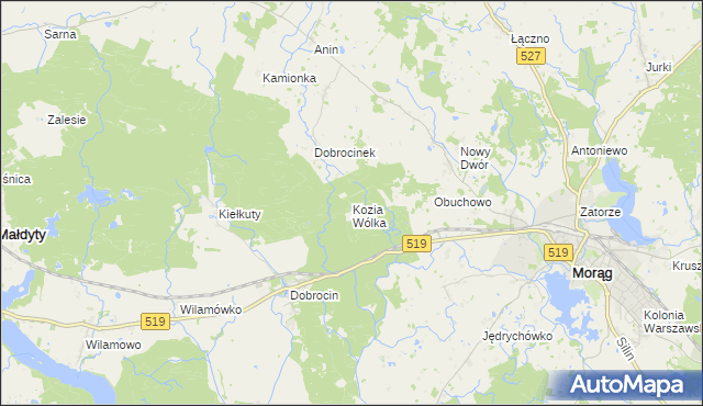 mapa Kozia Wólka, Kozia Wólka na mapie Targeo