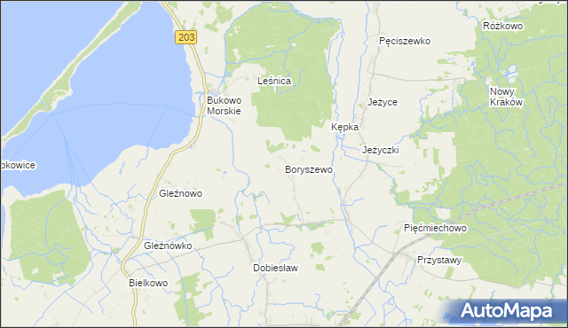 mapa Boryszewo, Boryszewo na mapie Targeo