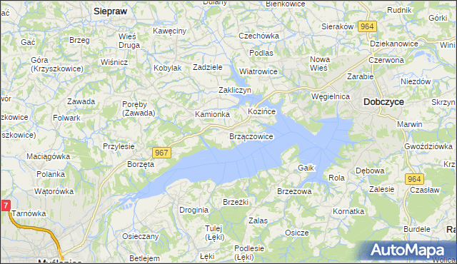 mapa Brzączowice, Brzączowice na mapie Targeo