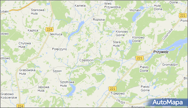 mapa Czarna Huta, Czarna Huta na mapie Targeo