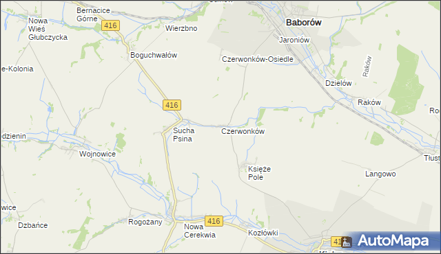 mapa Czerwonków, Czerwonków na mapie Targeo
