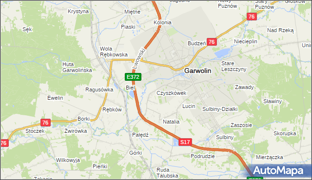 mapa Czyszkówek, Czyszkówek na mapie Targeo