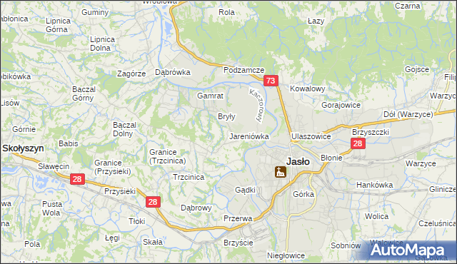mapa Jareniówka, Jareniówka na mapie Targeo