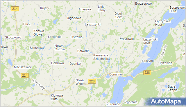mapa Kamienica Szlachecka, Kamienica Szlachecka na mapie Targeo