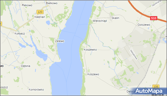 mapa Koszewko, Koszewko na mapie Targeo