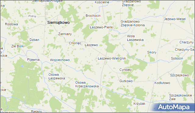mapa Łaszewo-Wietrznik, Łaszewo-Wietrznik na mapie Targeo