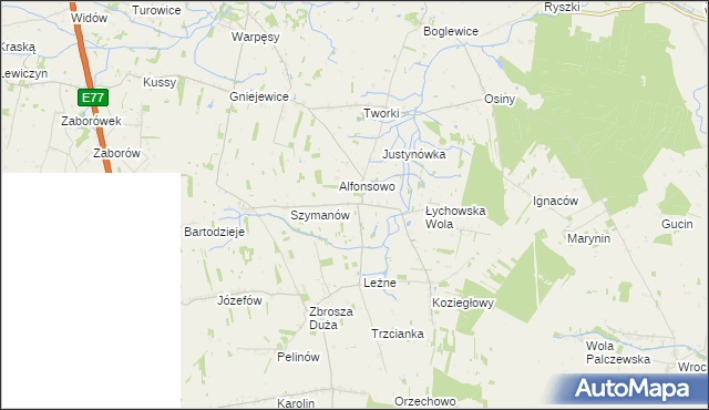 mapa Michałówka gmina Jasieniec, Michałówka gmina Jasieniec na mapie Targeo