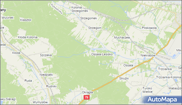 mapa Ossala-Lesisko, Ossala-Lesisko na mapie Targeo