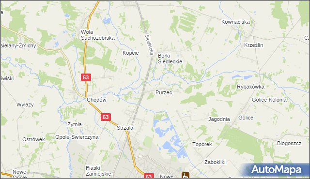 mapa Purzec, Purzec na mapie Targeo