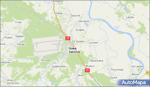 mapa Ruda Łańcucka, Ruda Łańcucka na mapie Targeo