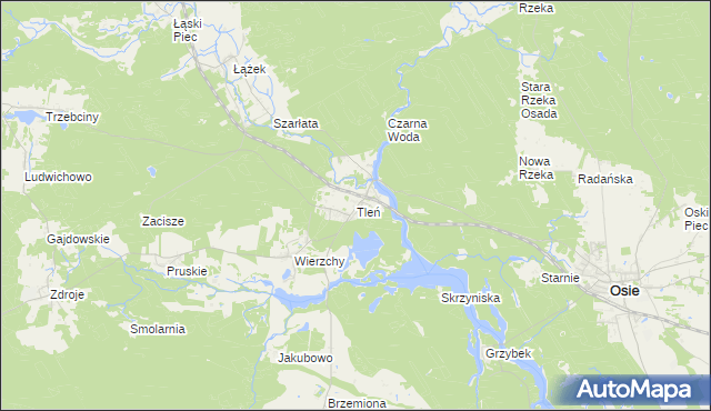 mapa Tleń, Tleń na mapie Targeo