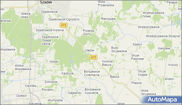 mapa Wincentów gmina Łask, Wincentów gmina Łask na mapie Targeo