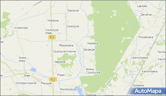 mapa Zarzecze gmina Chełm, Zarzecze gmina Chełm na mapie Targeo