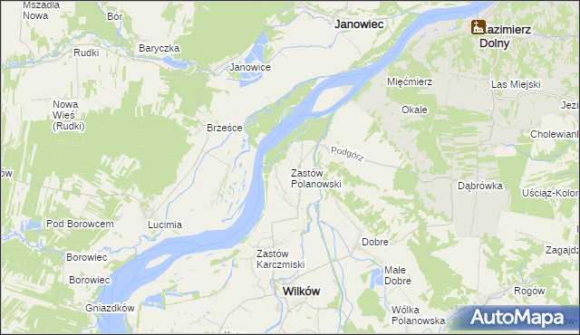 mapa Zastów Polanowski, Zastów Polanowski na mapie Targeo