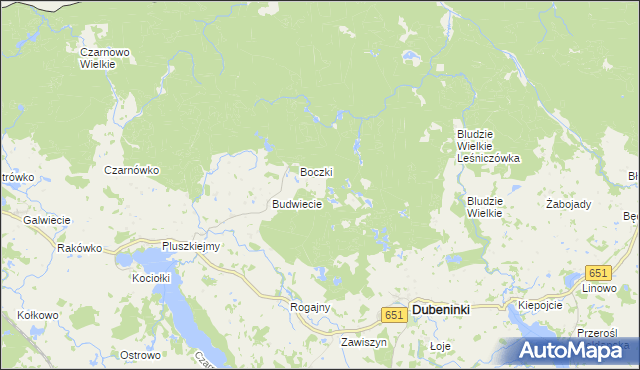 mapa Markowo gmina Dubeninki, Markowo gmina Dubeninki na mapie Targeo