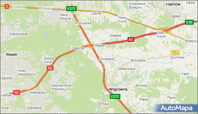 mapa Góraszka, Góraszka na mapie Targeo