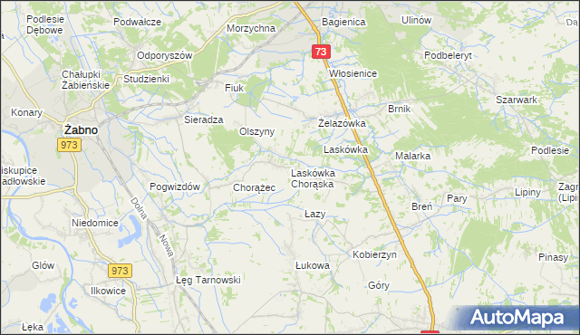 mapa Laskówka Chorąska, Laskówka Chorąska na mapie Targeo