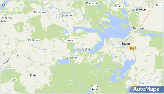 mapa Miałka, Miałka na mapie Targeo