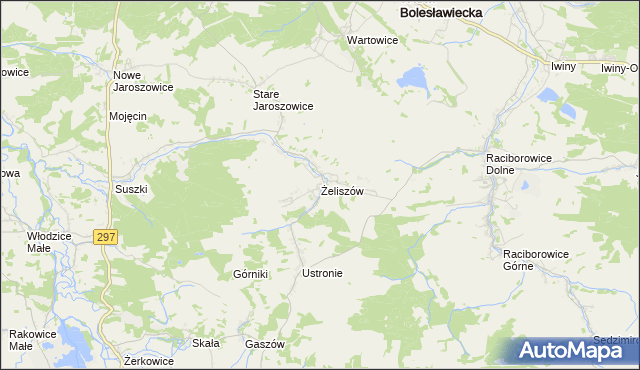 mapa Żeliszów, Żeliszów na mapie Targeo