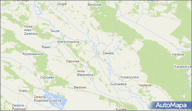 mapa Brodowe Łąki, Brodowe Łąki na mapie Targeo