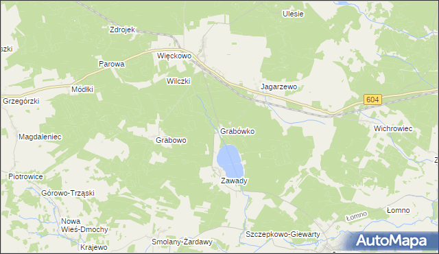 mapa Grabówko gmina Janowo, Grabówko gmina Janowo na mapie Targeo