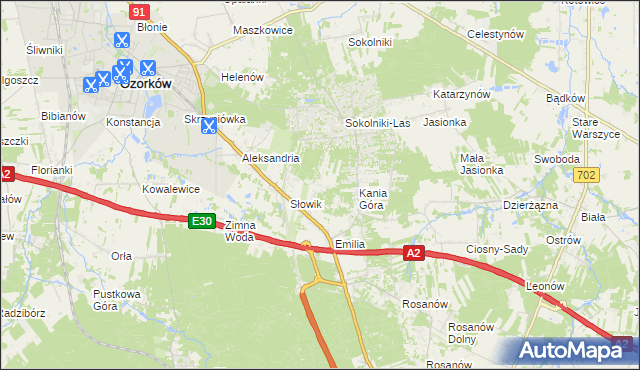 mapa Adolfów gmina Zgierz, Adolfów gmina Zgierz na mapie Targeo