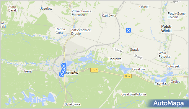 mapa Antoniówka gmina Zaklików, Antoniówka gmina Zaklików na mapie Targeo