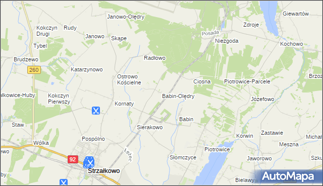 mapa Babin-Olędry, Babin-Olędry na mapie Targeo