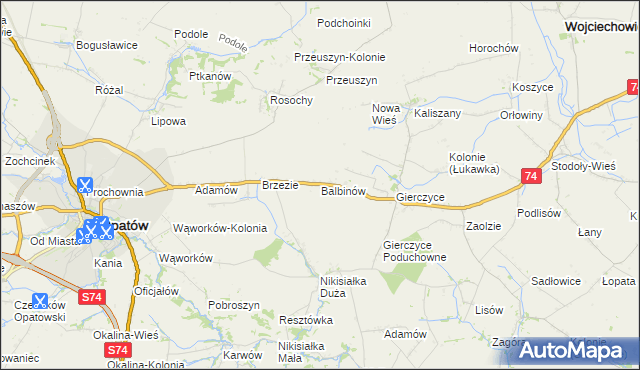 mapa Balbinów, Balbinów na mapie Targeo